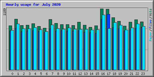 Hourly usage for July 2020