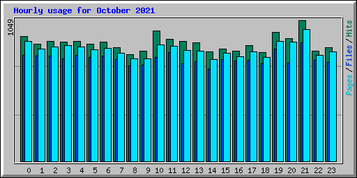 Hourly usage for October 2021