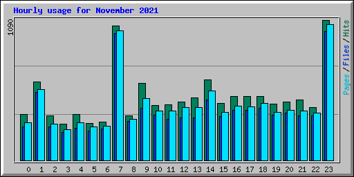 Hourly usage for November 2021