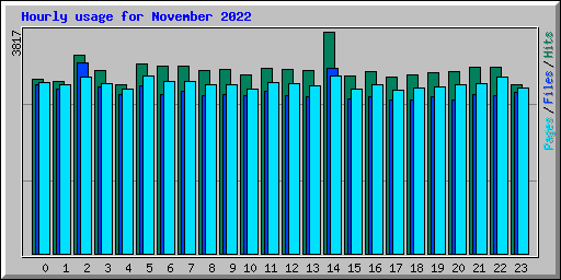 Hourly usage for November 2022