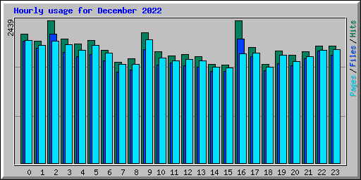 Hourly usage for December 2022
