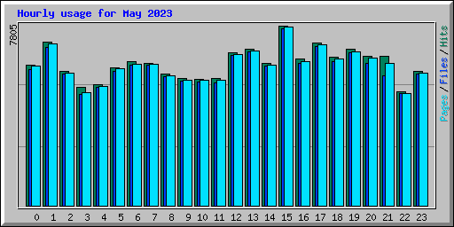 Hourly usage for May 2023