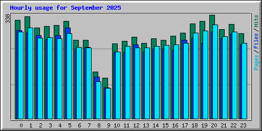 Hourly usage for September 2025