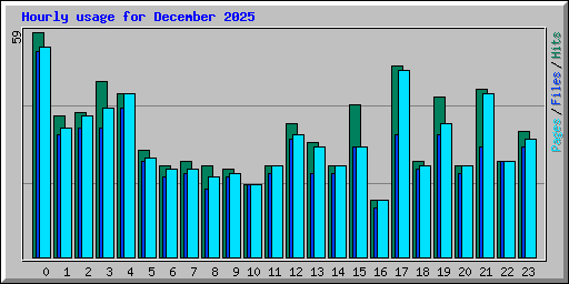 Hourly usage for December 2025